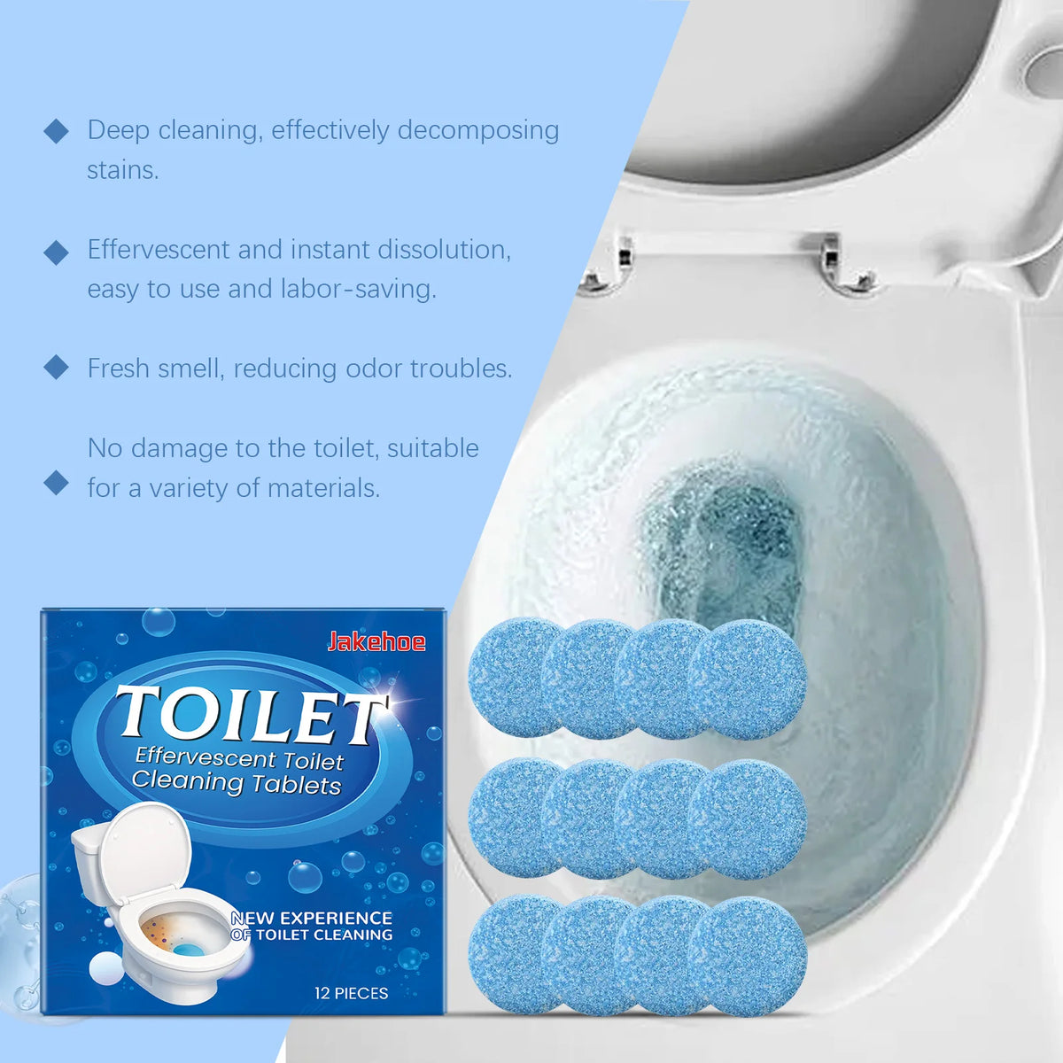 Toilet Cleaning Effervescent Tablets – Deep Clean & Deodorizer Toilet Cleaning Tablets P3