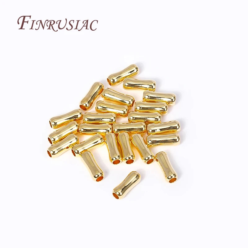 18K Gold Plated Brass Bone Tube Spacer Beads – DIY Jewelry Jewelry Spacer Beads P3