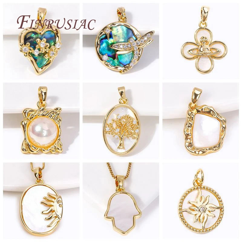 18K Gold Plated Evil Eye Round Charms – DIY Jewelry Pendants Jewelry Charm Pendant P3