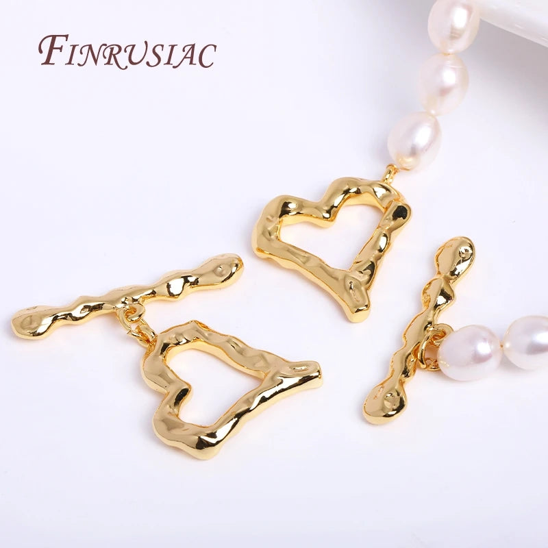18K Gold Plated Heart Toggle Clasp – DIY Jewelry Making Jewelry Clasp Finding P3