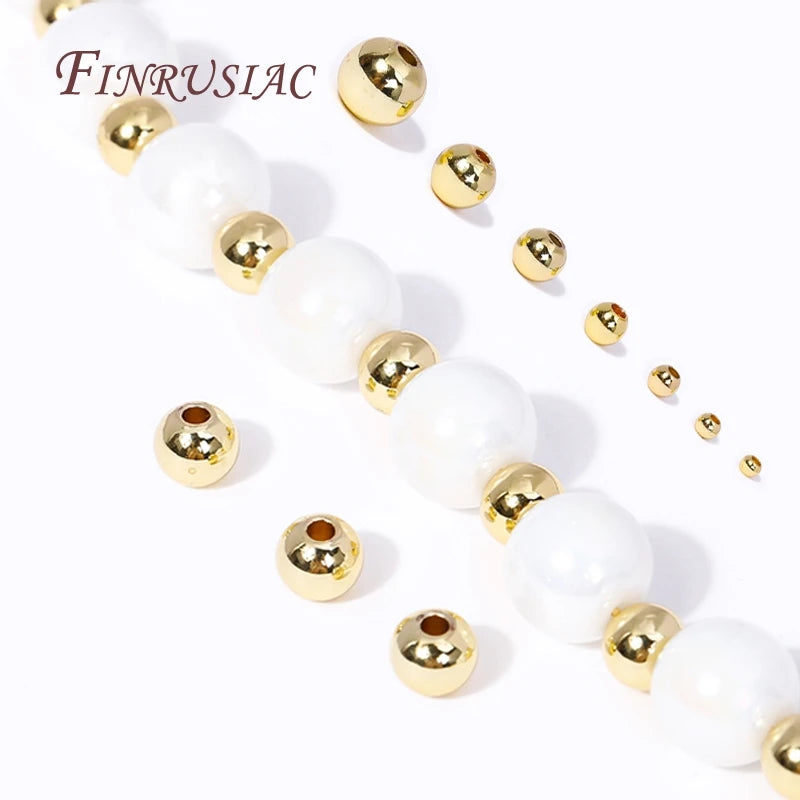18K Gold Plated Brass Spacer Beads 2–8mm | DIY Jewelry Making Jewelry Spacer Beads P3