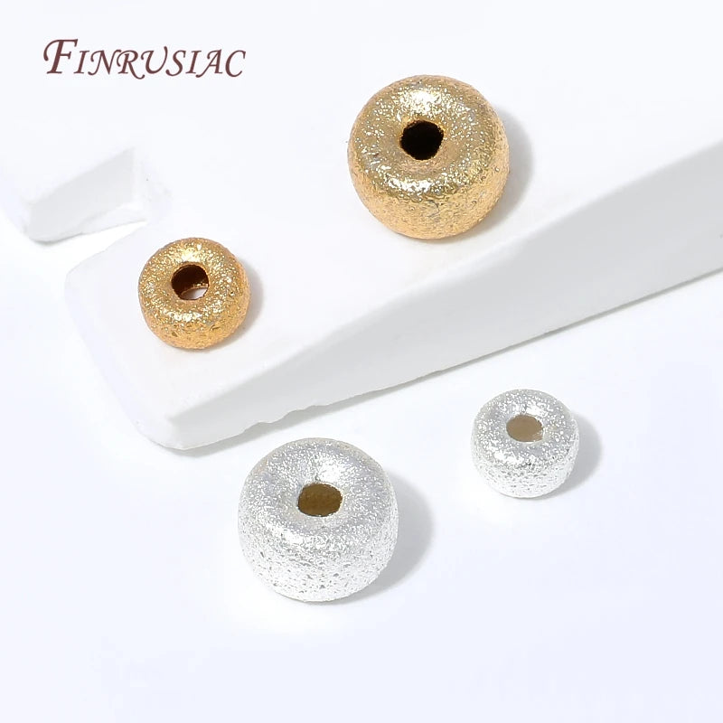 18K Gold Plated Frosted Round Spacer Beads – DIY Jewelry Jewelry Spacer Beads P3