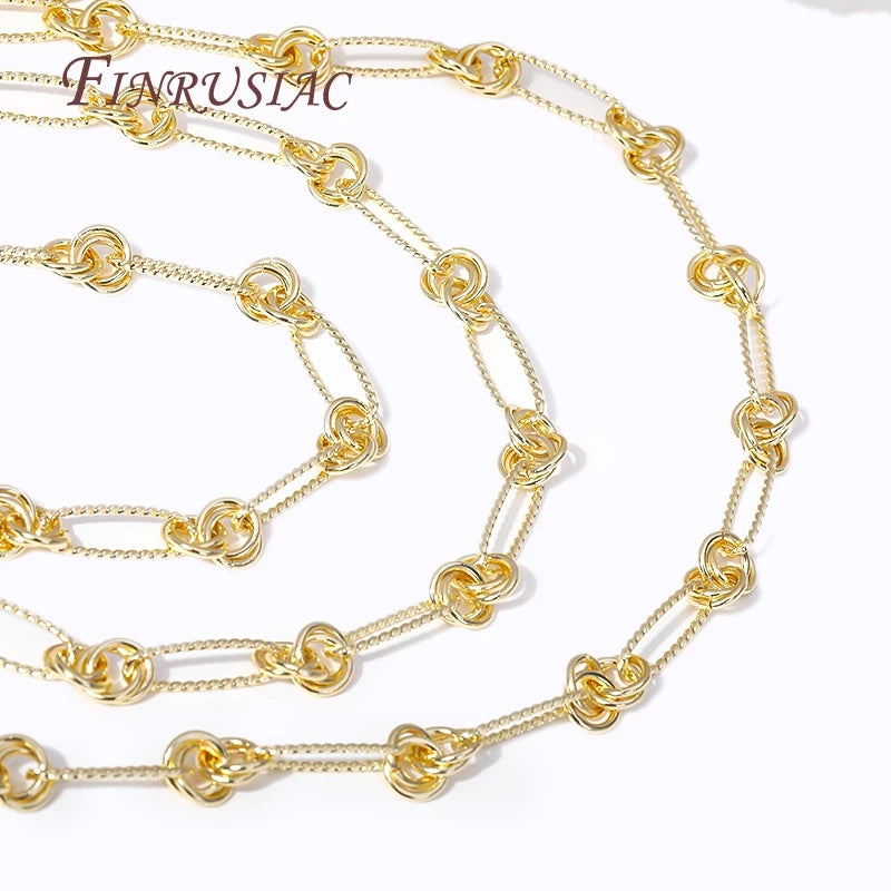 14K Gold Plated Brass Chain – DIY Necklace Jewelry Making DIY Jewelry Chain P3
