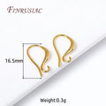 18K Gold Plated Earring Hooks Outside Loop – DIY Ear Wire Earring Findings P3 18K Real gold plated 30 Pieces