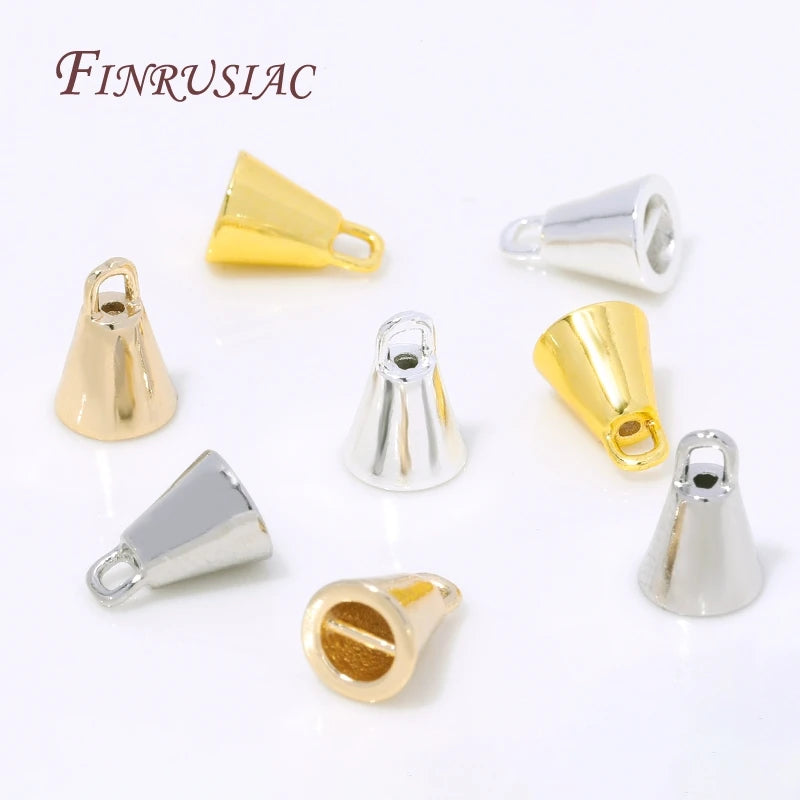 14K Gold Plated Bead End Caps Loop Connectors – DIY Jewelry Jewelry Findings P3