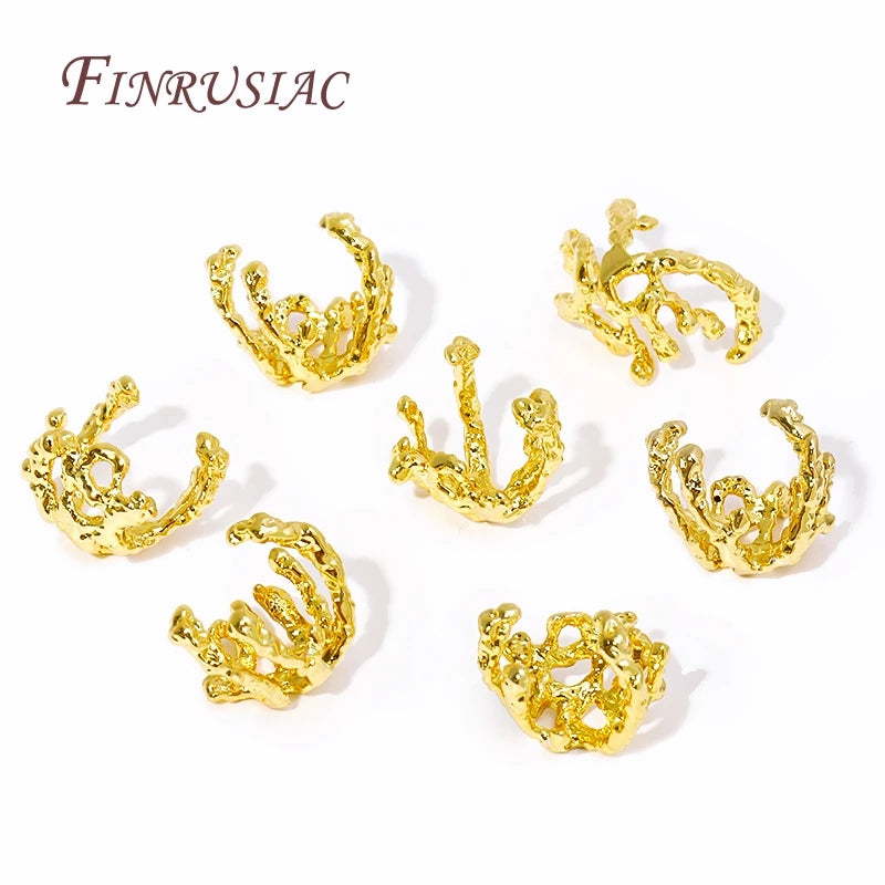 18K Gold Plated Brass Flower Bead Caps 10mm – DIY Jewelry Findings Bead Caps Findings P3