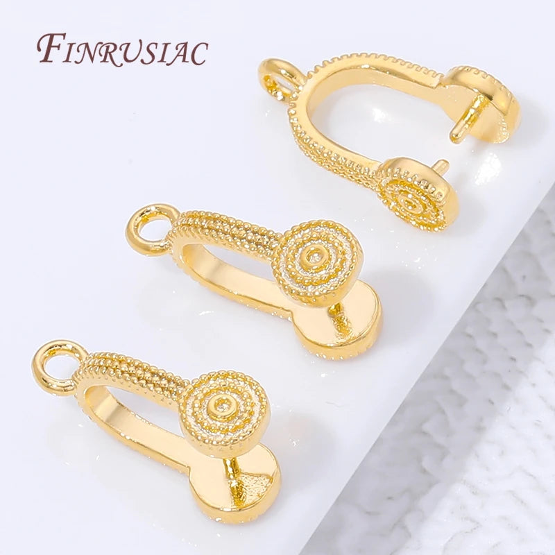18K Gold Plated Pinch Bail Clasp | DIY Jewelry Findings Jewelry Making Findings P3
