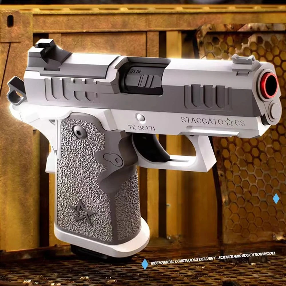 NOCCLILI Mini Shell Ejecting Toy Pistol | Kids Outdoor Shooting Toy Pistol P3