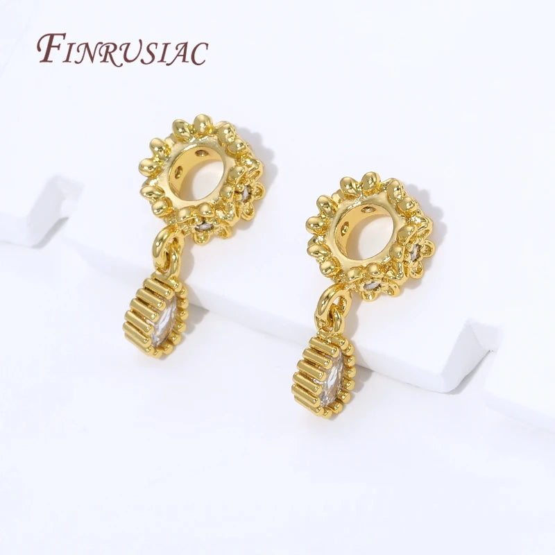 18K Gold Plated Brass Water Drop Bail Pendants – DIY Jewelry Jewelry Bail Pendants P3