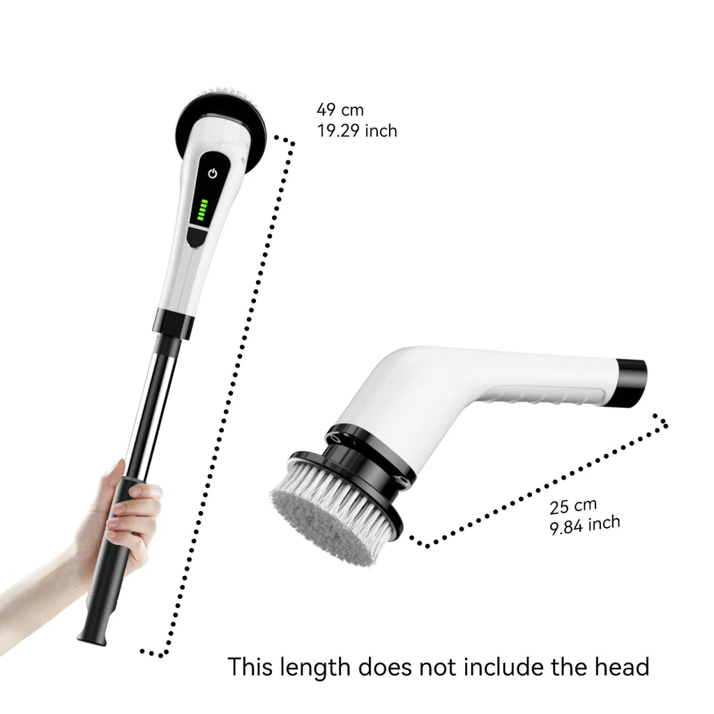 Cordless Electric Spin Scrubber with LCD Display & 5 Heads Electric Spin Scrubber P3
