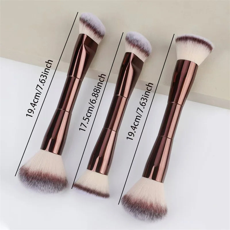 2-in-1 Dual-Ended Makeup Brush – Powder, Foundation & Contour Dual-Ended Makeup Brush P3