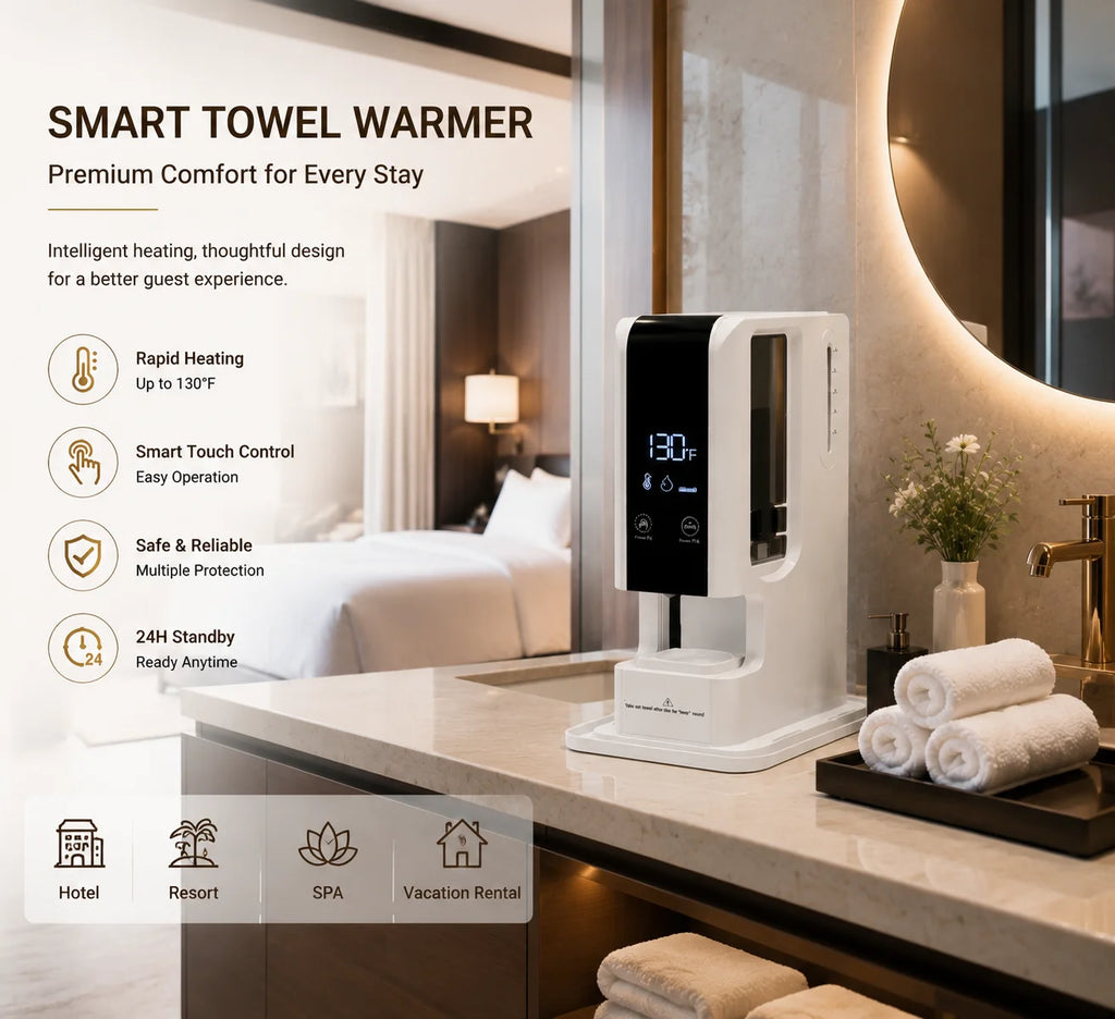 Smart Hot Towel Warmer Dispenser 55°C Constant Temp 450ml Hot Towel Dispenser P3