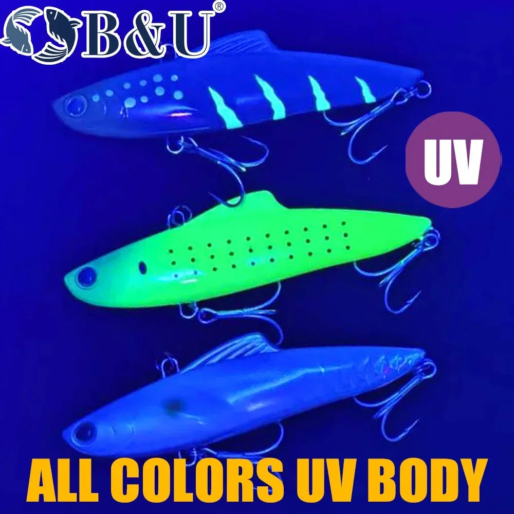 B&U 100mm Vibration Blade Lure – Bass Pike Saltwater Sinking Vibration Blade Lure P3