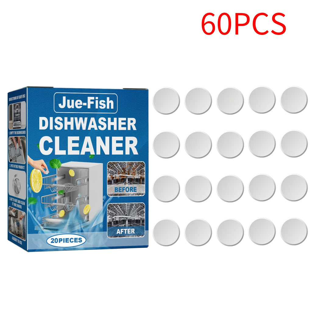 Dishwasher Cleaner Tablets – Deep Clean, Grease & Limescale Remover Dishwasher Cleaner Tablets P3 60PCS