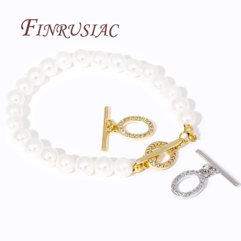 18K Gold Plated CZ Toggle Clasp | OT Ring Bar Jewelry Connector Jewelry Toggle Clasp P3
