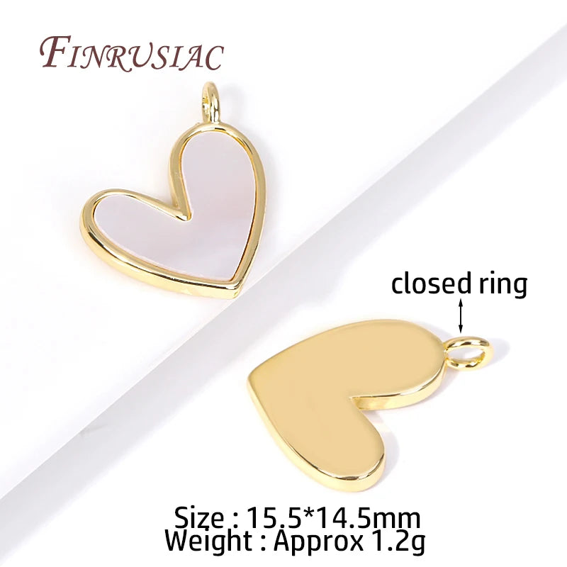 18K Gold Plated Charm Pendants – Heart Bear Hamsa Flower DIY Pendant Charm Set P3 18K Real Gold Plated 2 Pieces