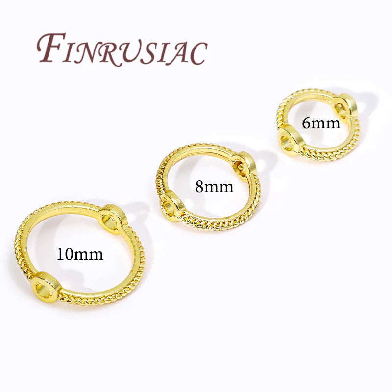 14K Gold Plated Circle Bead Frame Spacer Connectors | DIY Jewelry Jewelry Making Findings P3