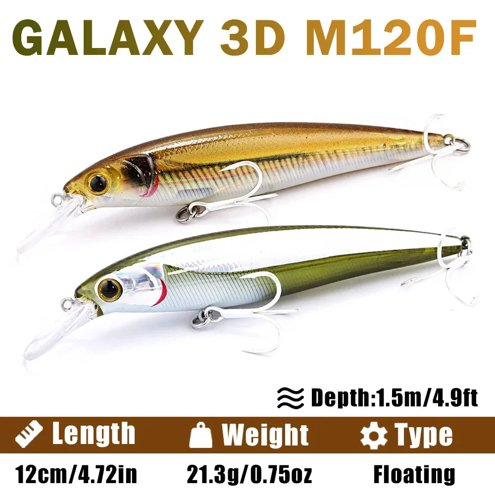B&U M120F Saltwater Jerkbait Minnow Lure – Bass Pike Wobbler Fishing Lure P3
