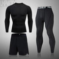 Men's Thermal Compression Long John Sports Tracksuit Set Compression Tracksuit P3 3-piece set 4XL