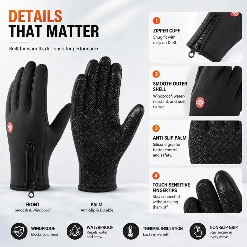 Winter Thermal Touchscreen Gloves – Ski Cycling Outdoor Sports Winter Sport Gloves P3