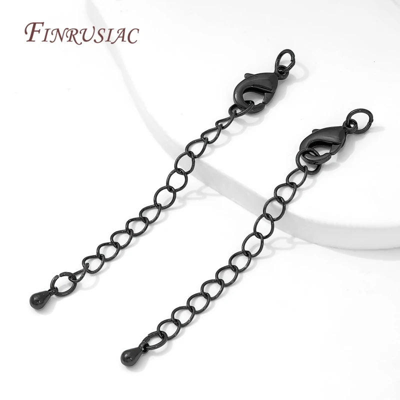 Black Brass Lobster Clasps & Closed Rings – 9.5/12/15mm DIY Jewelry Clasp Findings P3