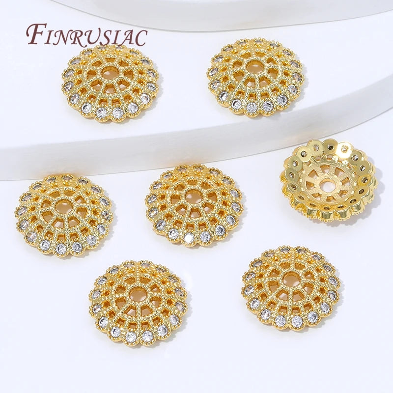 13mm 18K Gold Plated Brass Bead Caps – DIY Jewelry Findings Bead Caps Findings P3
