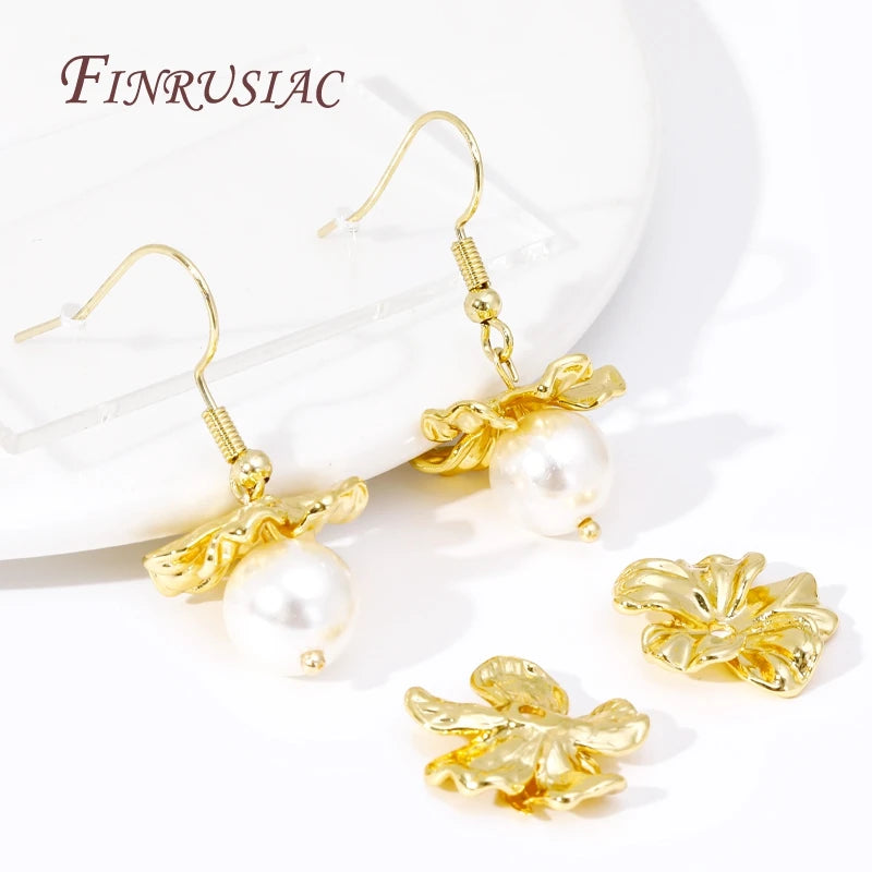 18K Gold Plated Brass Flower Bead Caps – DIY Jewelry Findings Jewelry Bead Caps P3