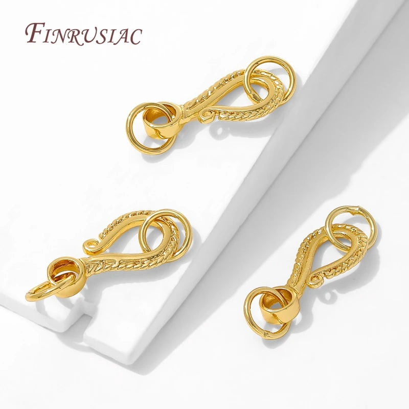 18K Gold Plated Brass Clasps for Bracelets & Necklaces DIY Jewelry Clasps P3