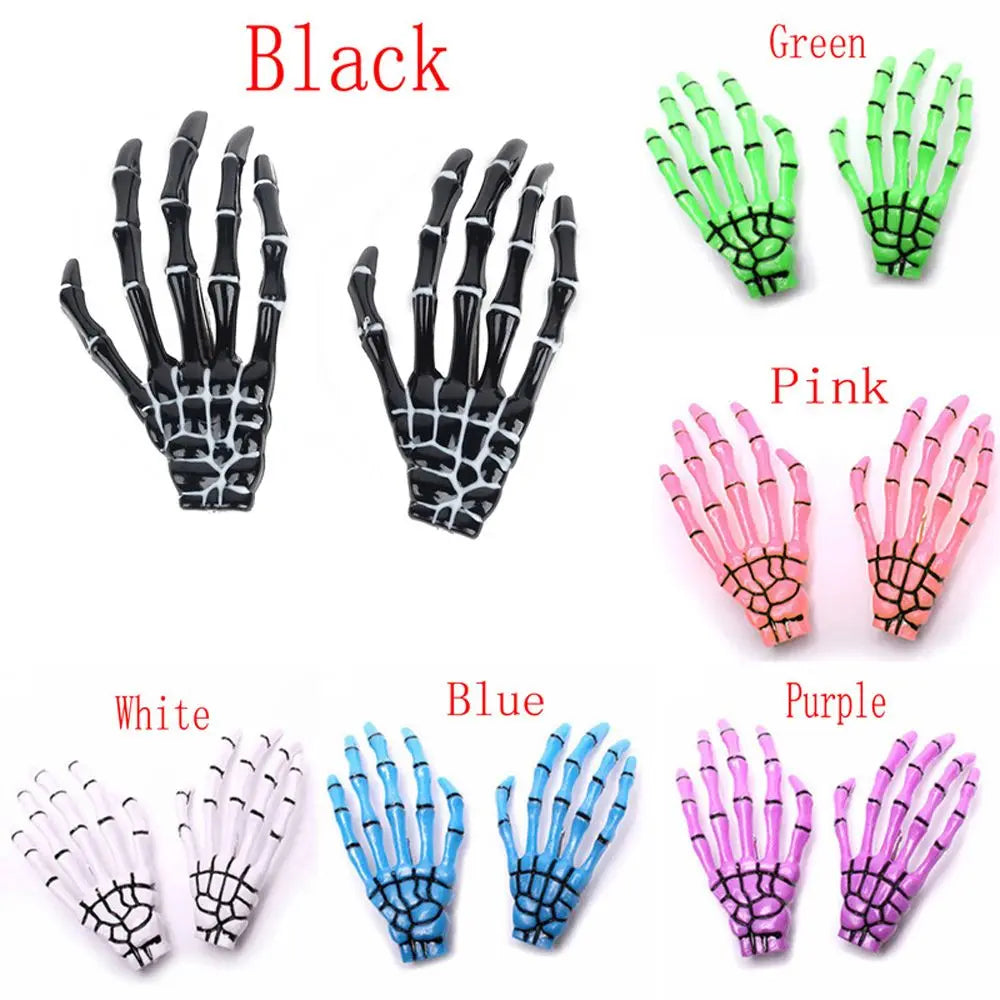 2PCS Skull Skeleton Hand Hair Claw Clips – Halloween Accessories Halloween Hair Clip P3