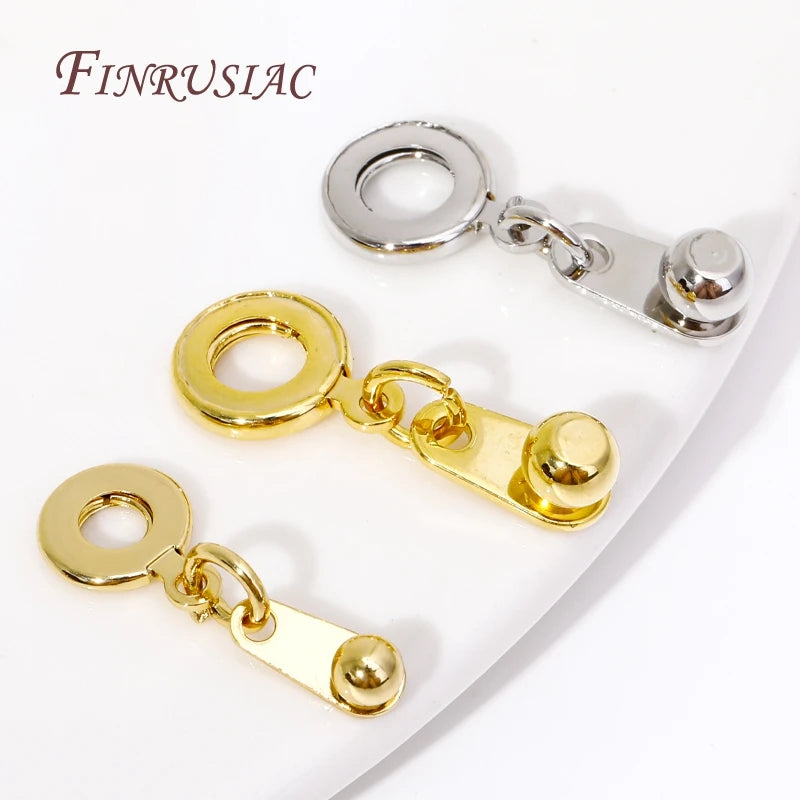 18K Gold Plated Snap Clasp – Bracelet & Necklace Connector Jewelry Clasp Finding P3
