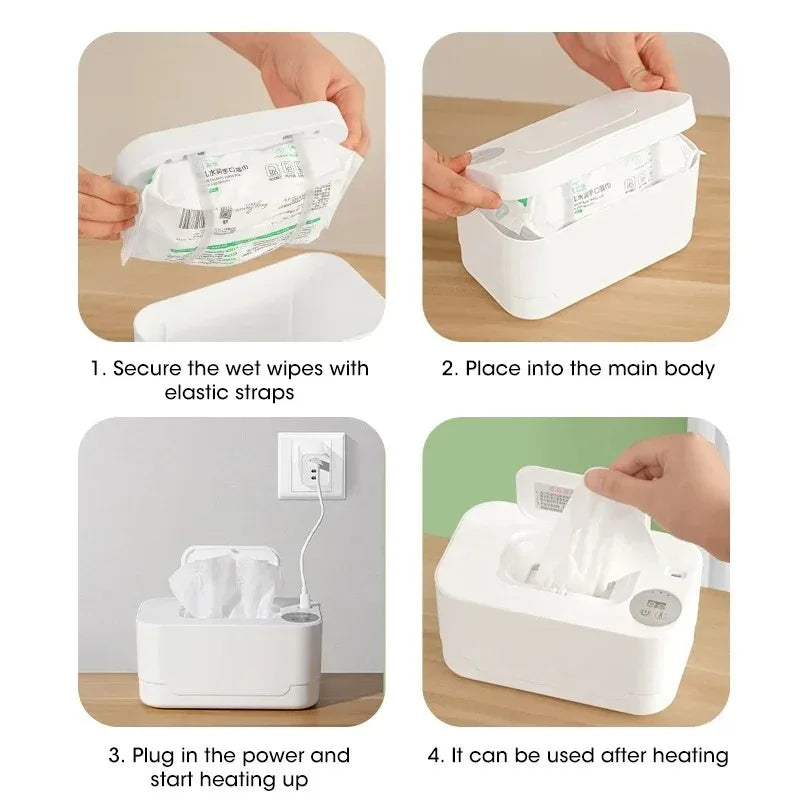 NOCCLILI USB Baby Wipe Warmer with LED Display | Portable Baby Wipe Warmer P3