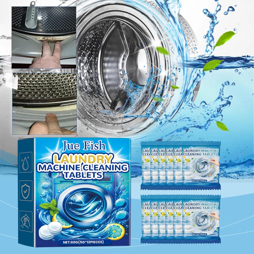 Washing Machine Cleaning Tablets 12PCS – Deep Clean & Odor Remover Washing Machine Cleaner P3