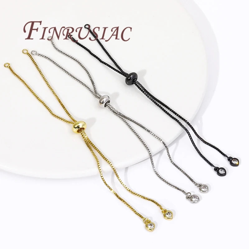 18K Gold Plated Slider Extender Chain Bracelet | 6cm & 12cm Jewelry Making Chain P3