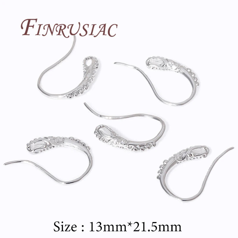 18K Gold Plated Earring Hooks – DIY Jewelry Making Findings Earring Hook Findings P3 Rhodium Plated 5 Pairs