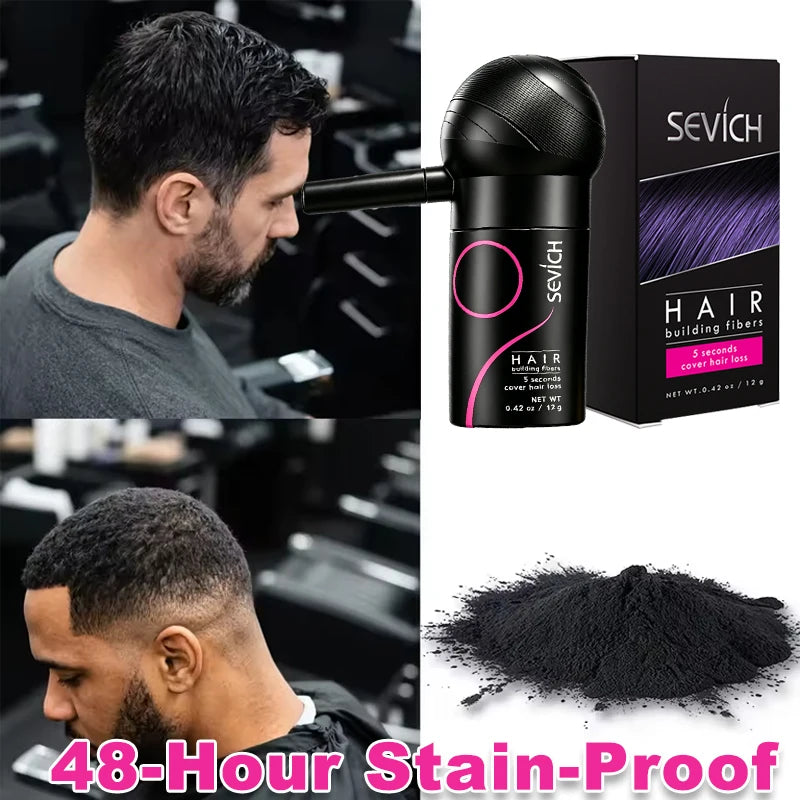 SEVICH Hair Fiber Powder 12g – Spray Nozzle, 24H Volume Hair Fiber Powder P3