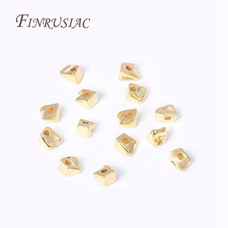 18K Gold Plated Brass Irregular Spacer Beads – DIY Jewelry Jewelry Spacer Beads P3