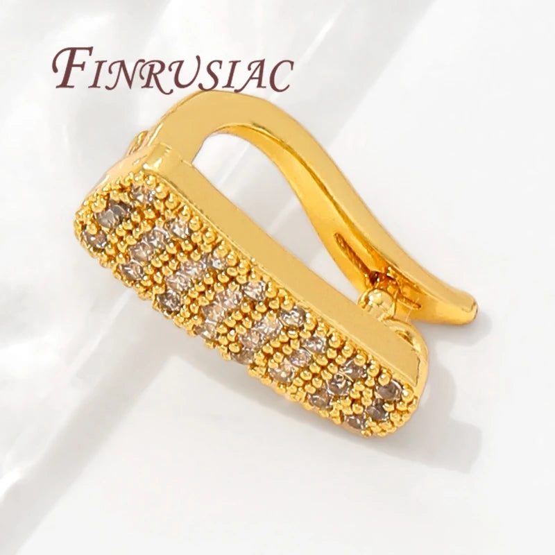 18K Gold Plated Bail Clasp – Brass Pendant Connector DIY Jewelry Jewelry Bail Connector P3