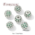 18K Gold Plated Zircon Spacer Beads – Brass DIY Jewelry Making Jewelry Spacer Beads P3 Silver Plated 4 pieces