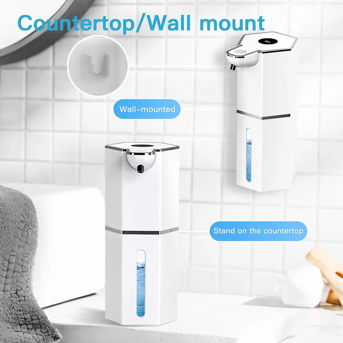 DUTRIEUX Touchless Foaming Soap Dispenser USB Wall Mount 360ml Soap Dispenser P3