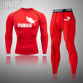 Men's Winter Thermal Compression Set – Gym Running Tracksuit Compression Tracksuit Set P3 2-piece set L