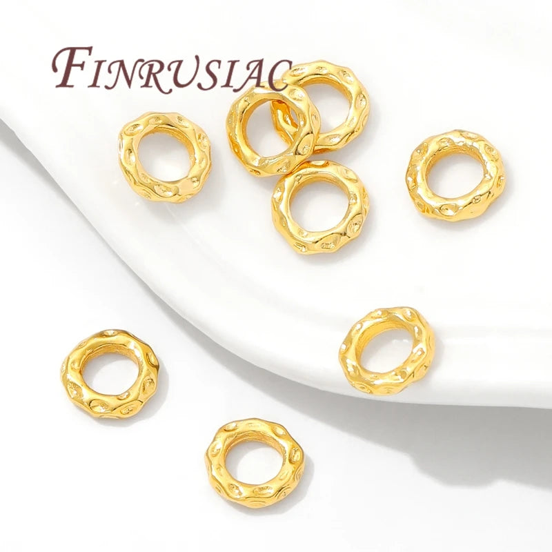 18K Gold Plated Spacer Beads – Brass Bracelet Separator Findings Jewelry Spacer Beads P3