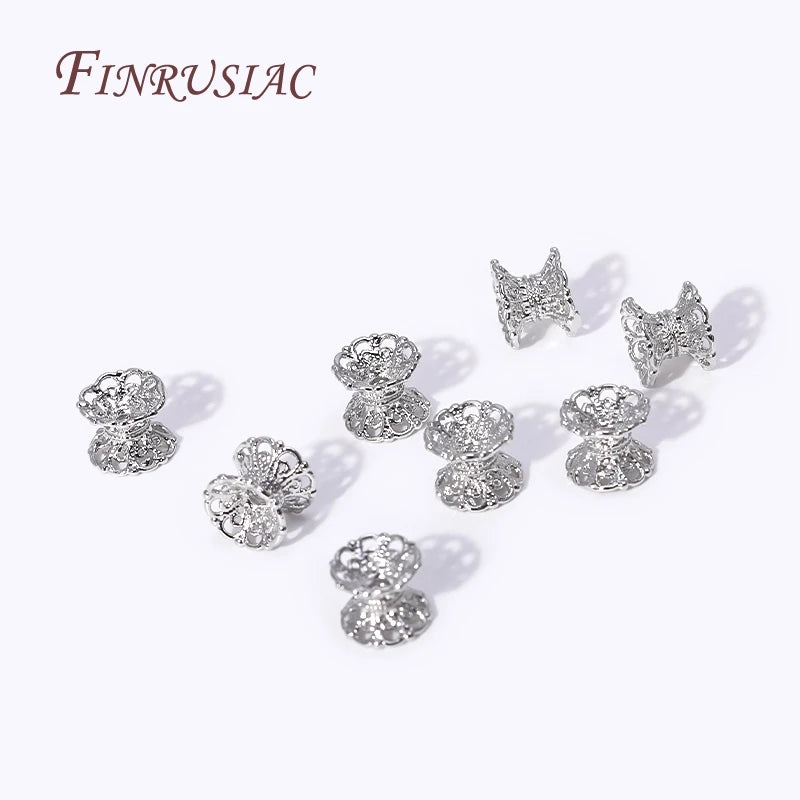 18K Gold Plated Lace Spacer Bead Caps 5x7mm – DIY Jewelry Jewelry Bead Caps P3