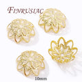 18K/14K Gold Plated Filigree Flower Bead Caps – Jewelry Making