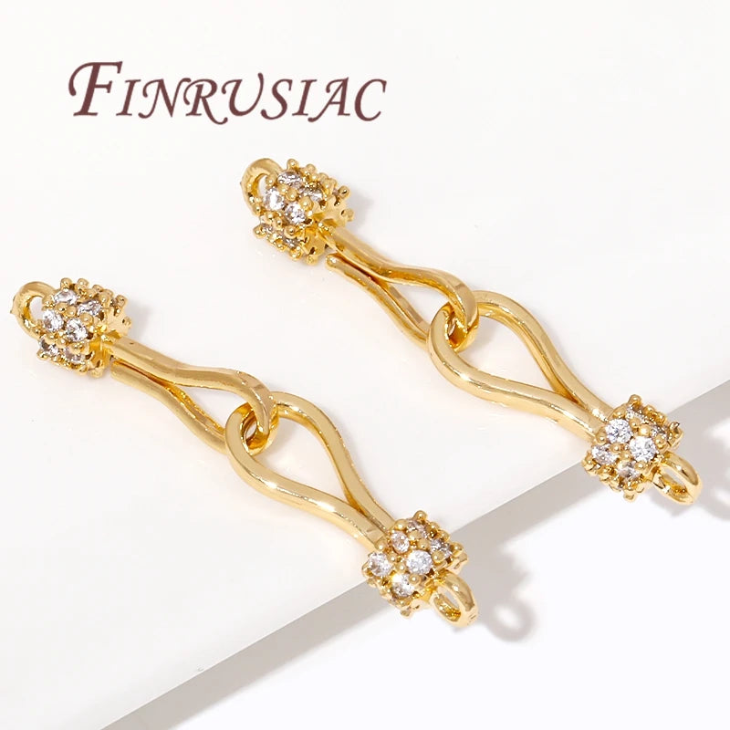 18K Gold Plated Jewelry Connectors | Bracelet & Necklace Clasps Jewelry Findings Connectors P3