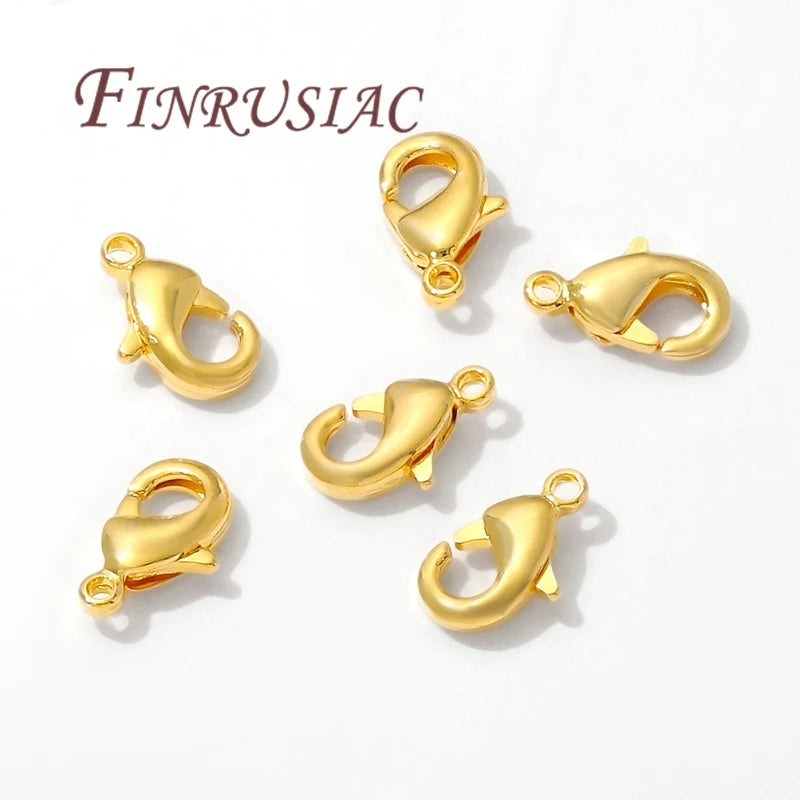 18K Gold Plated Lobster Clasps 10mm 12mm | DIY Jewelry Findings Jewelry Clasps Findings P3