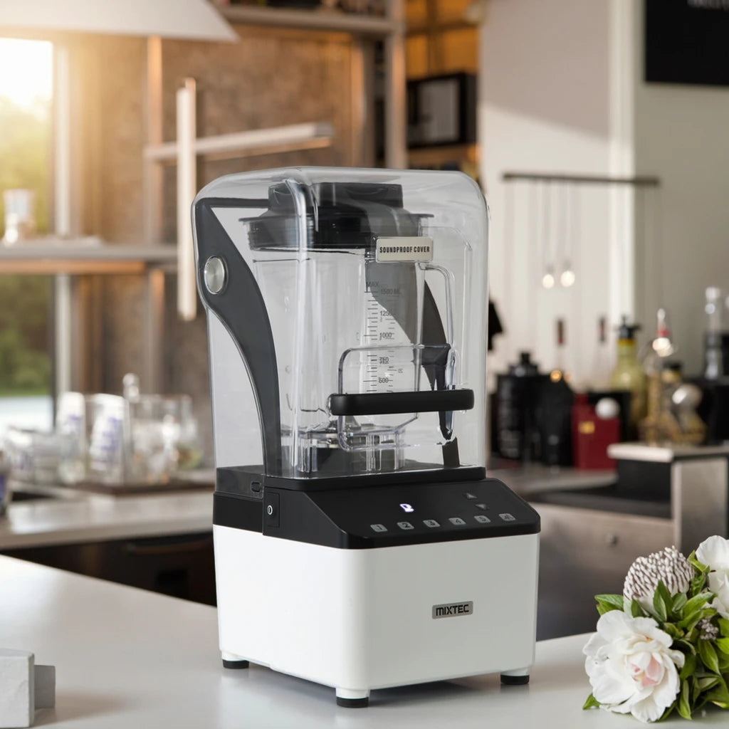 EMAX 1450W Commercial Blender | 10-Speed Smoothie & Ice Crusher Commercial Blender P3 White AU Plug
