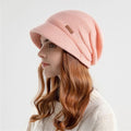 Fleece-Lined Knit Beanie – Unisex Winter Hat, Ear Protection Knit Beanie Hat P3 Pink