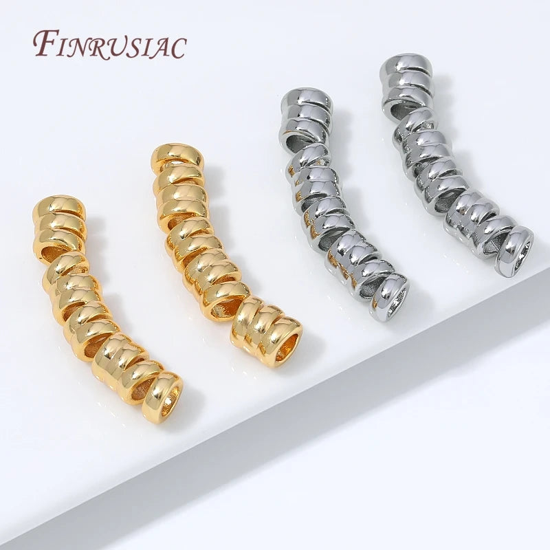 18K Gold Plated Wavy Spacer Beads – DIY Jewelry Making Jewelry Spacer Beads P3