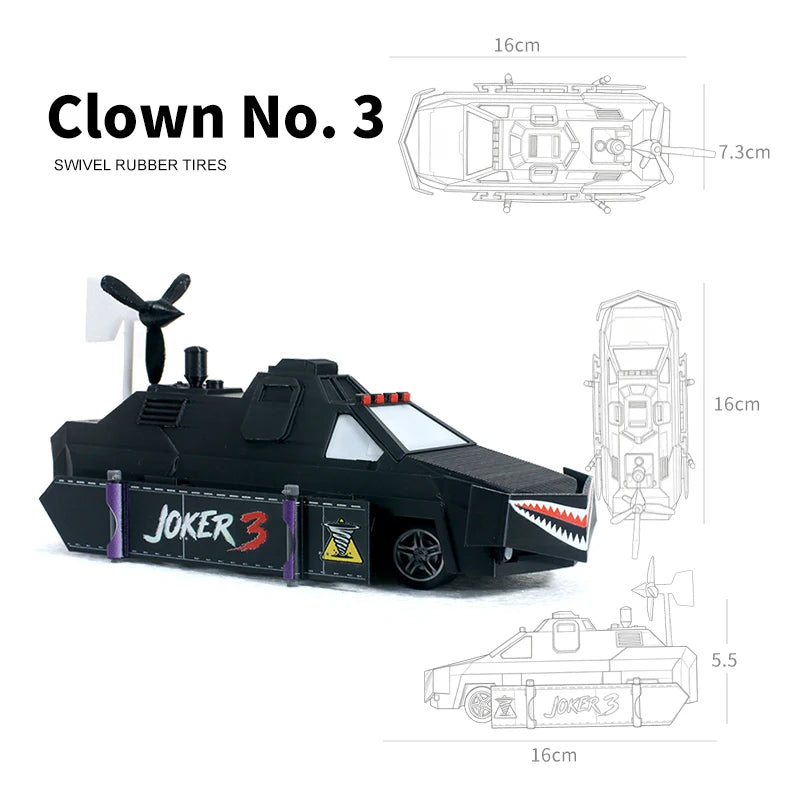 Joker 3 Storm Chaser 3D Printed Tornado Interceptor Car Model Vehicle Collectible Model P3