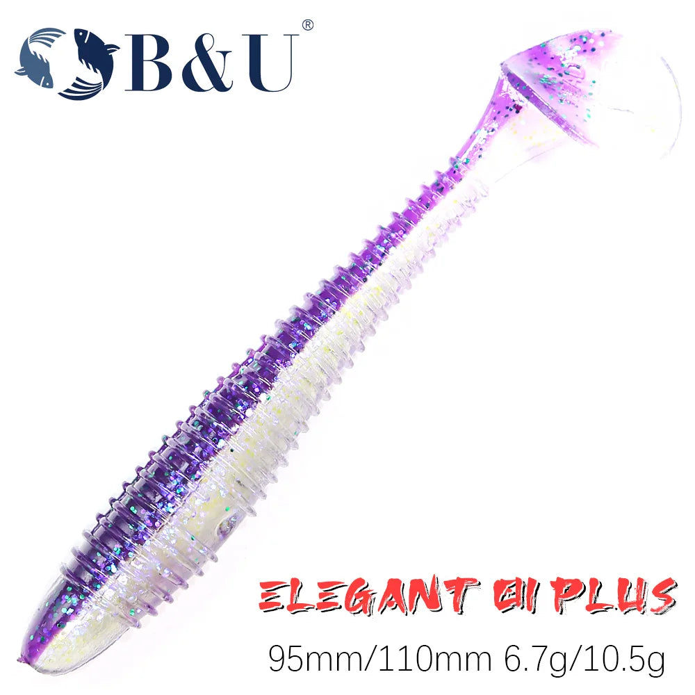B&U Soft Swimbait Paddle Tail Lure – Pike Zander Bass Soft Fishing Lure P3